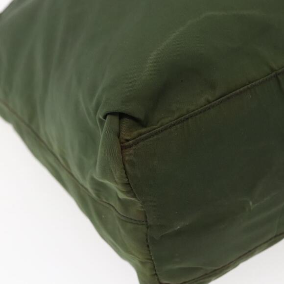 PRADA Tote Bag Nylon Khaki Silver Auth bs29922 - Picture 14 of 16